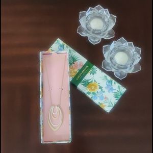 Two-tone Orbital Long Necklace